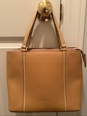 Burberry Tan Leather Tote Bag